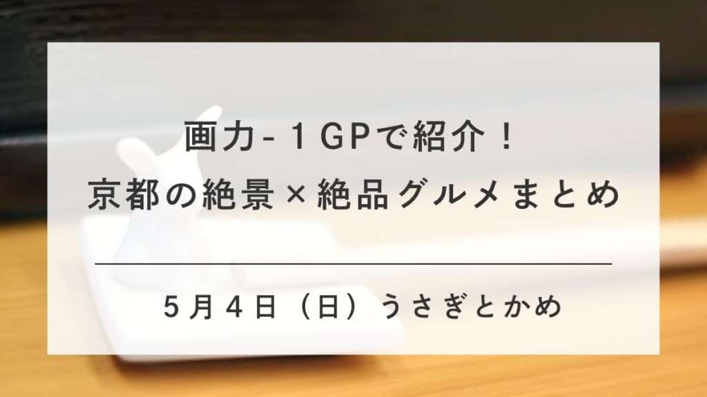 うさぎと亀で紹介された京都の絶景が楽しめるグルメまとめ